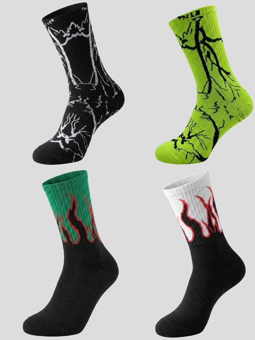 Moda Rapido Men Pack of 4 Cotton Blend Patterned Above Ankle Socks - view 1