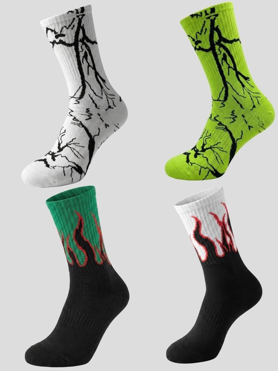 Moda Rapido Men Pack of 4 Cotton Blend Patterned Above Ankle Socks - view 1