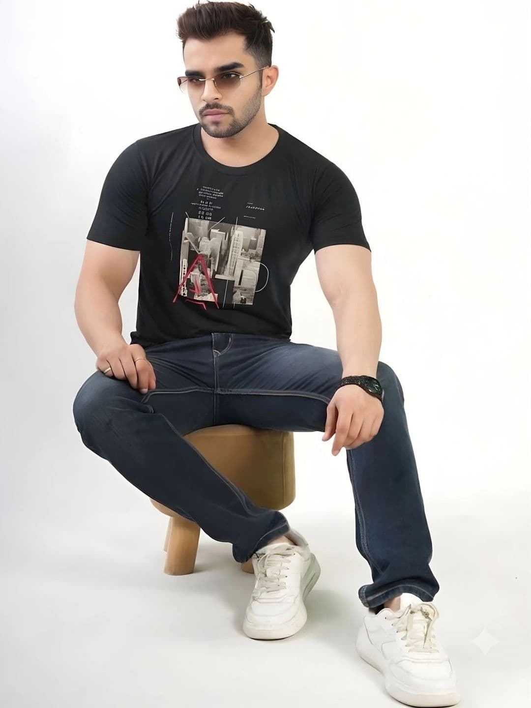 FLORA SHINE Men Printed Bio Finish T-shirt - view 1