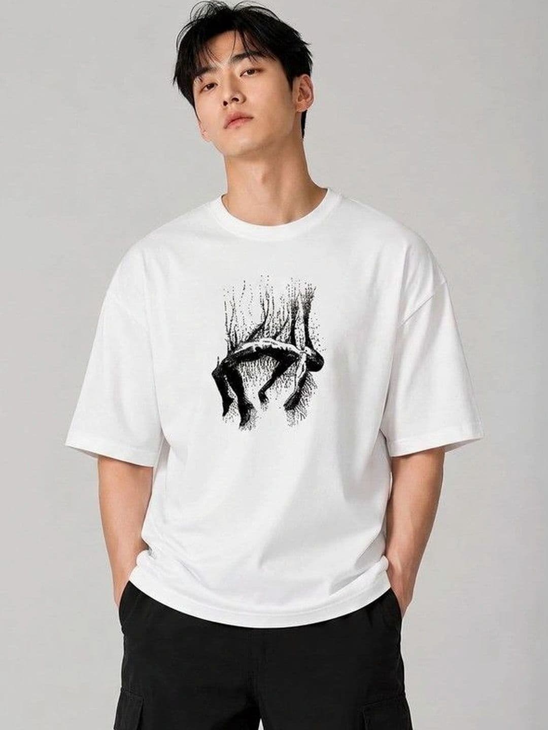 9TUNKI Men Printed Pure Cotton T-shirt - view 1