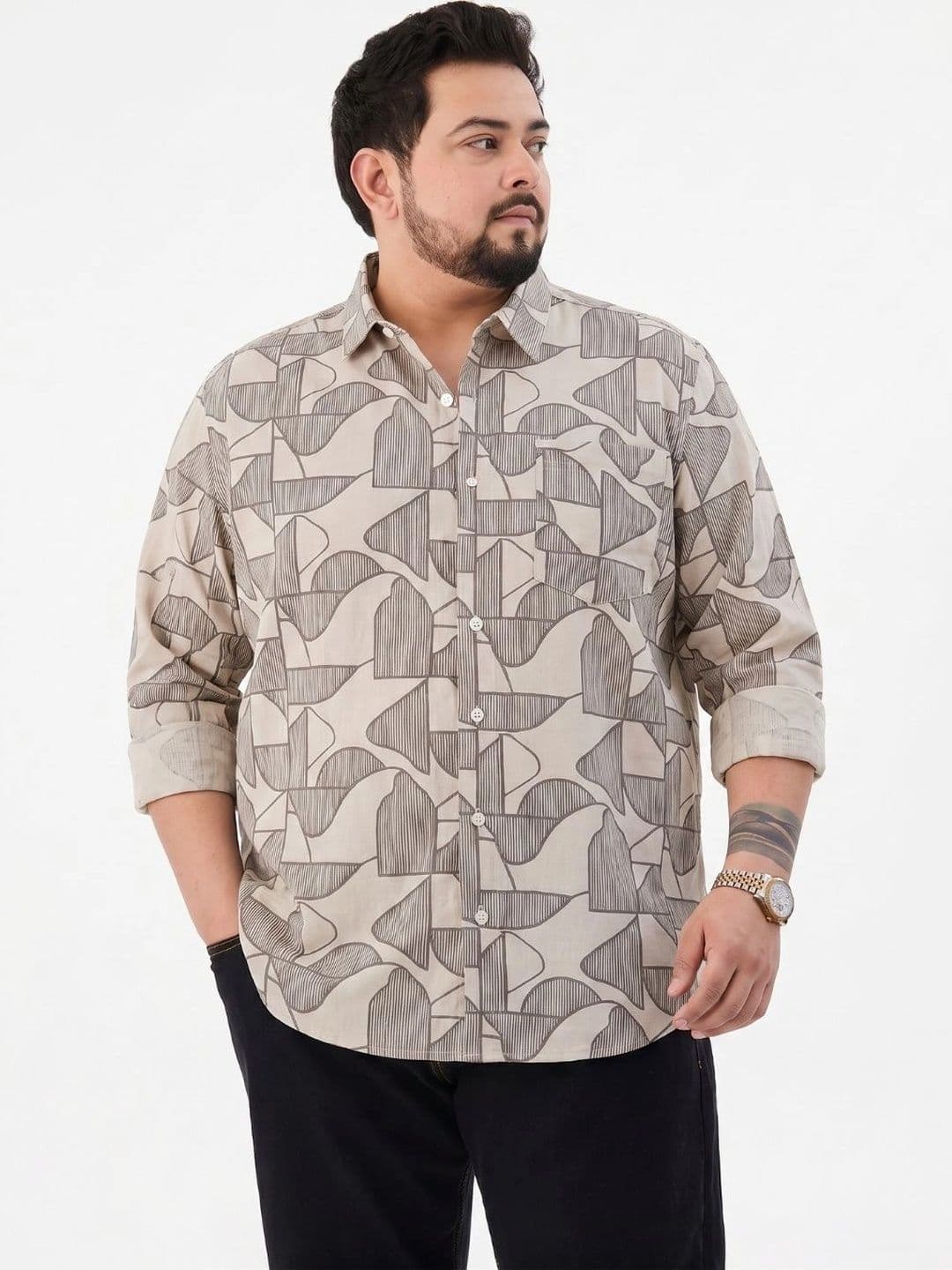 UNSTD Men Classic Printed Casual Shirt - view 1