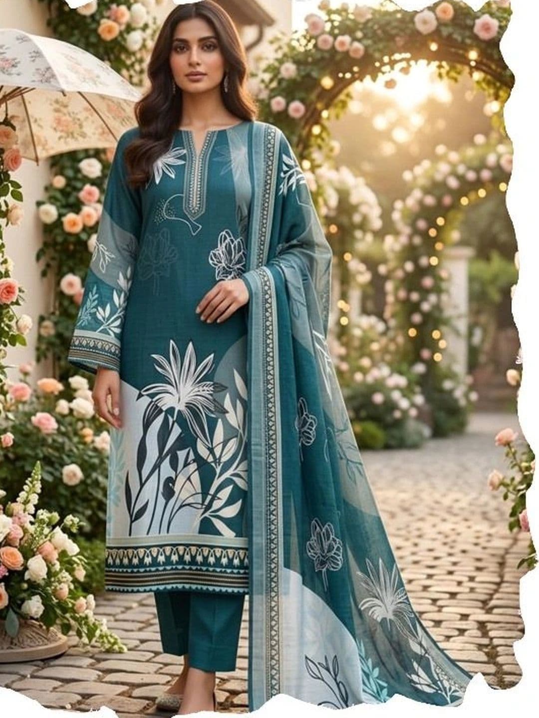 MANVAA Printed Unstitched Dress Material - view 1