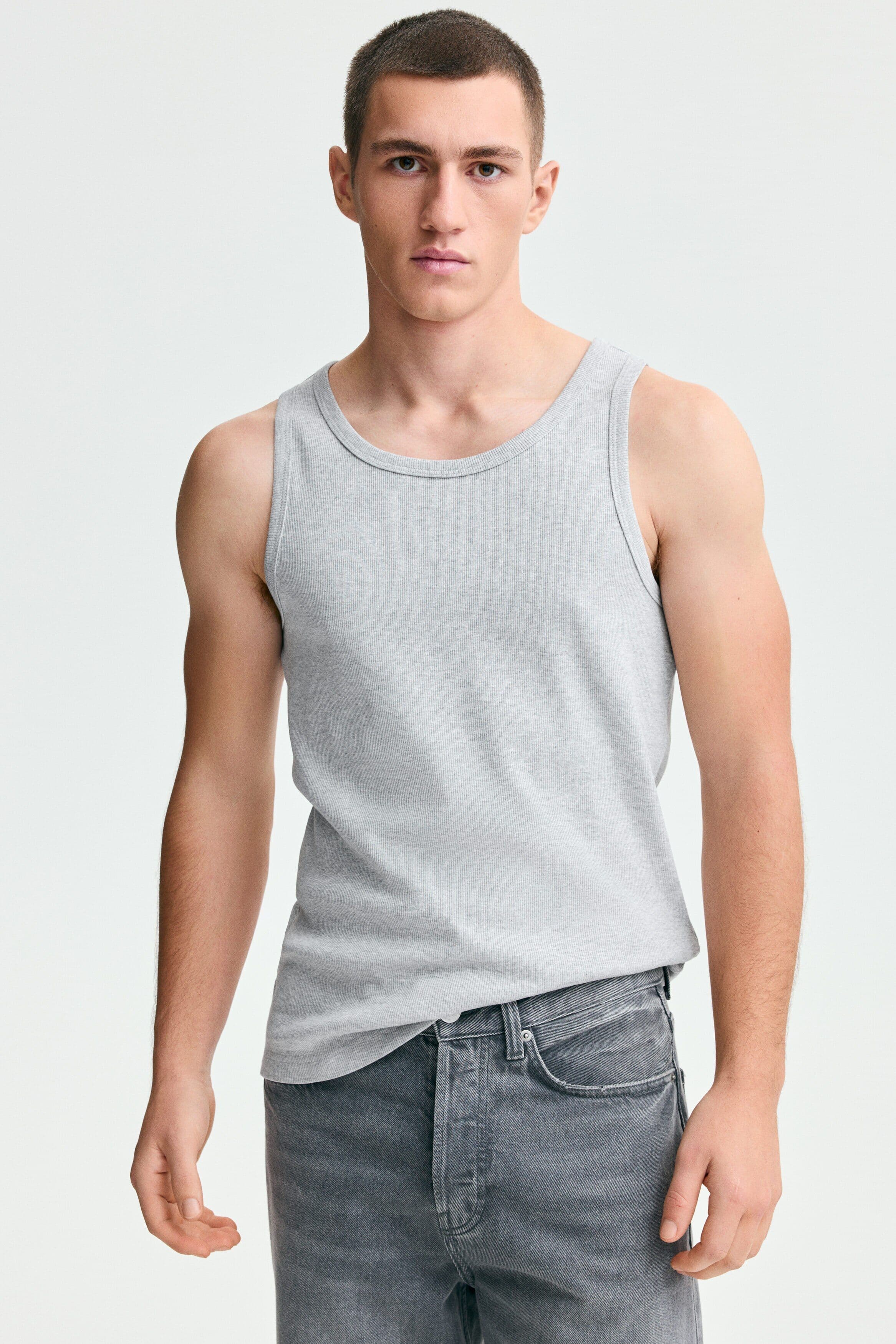H&M Slim Fit Ribbed Vest Top - view 1