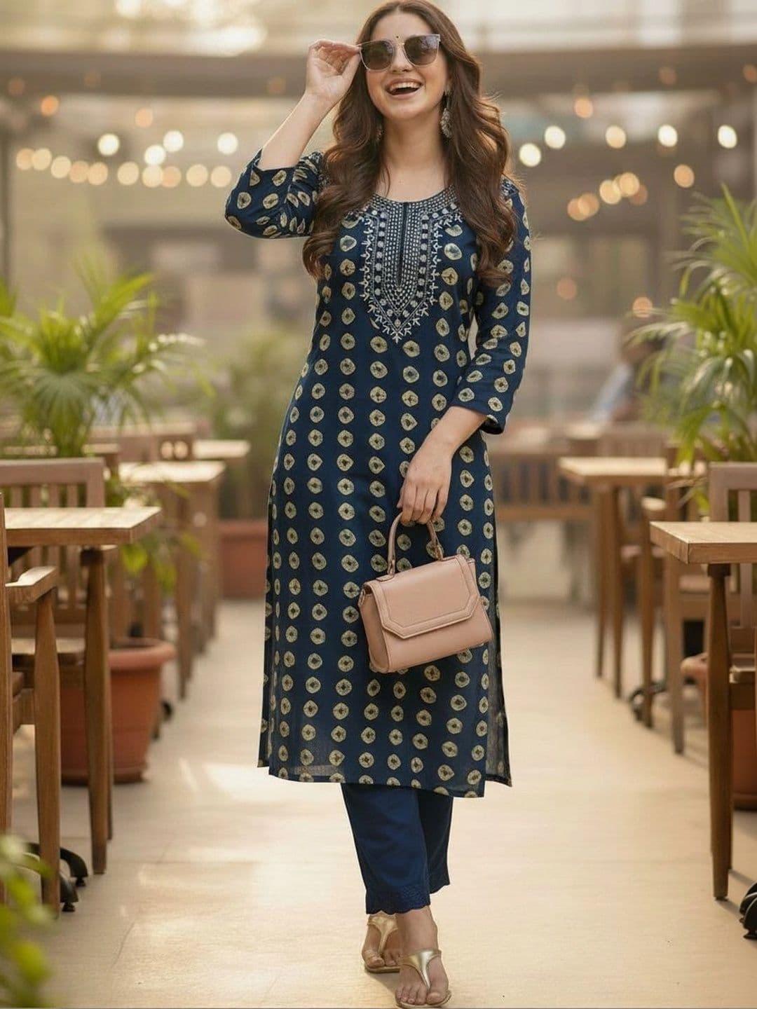 Pjyot by surhi Women Ethnic Motifs Printed Thread Work Kurta - view 1