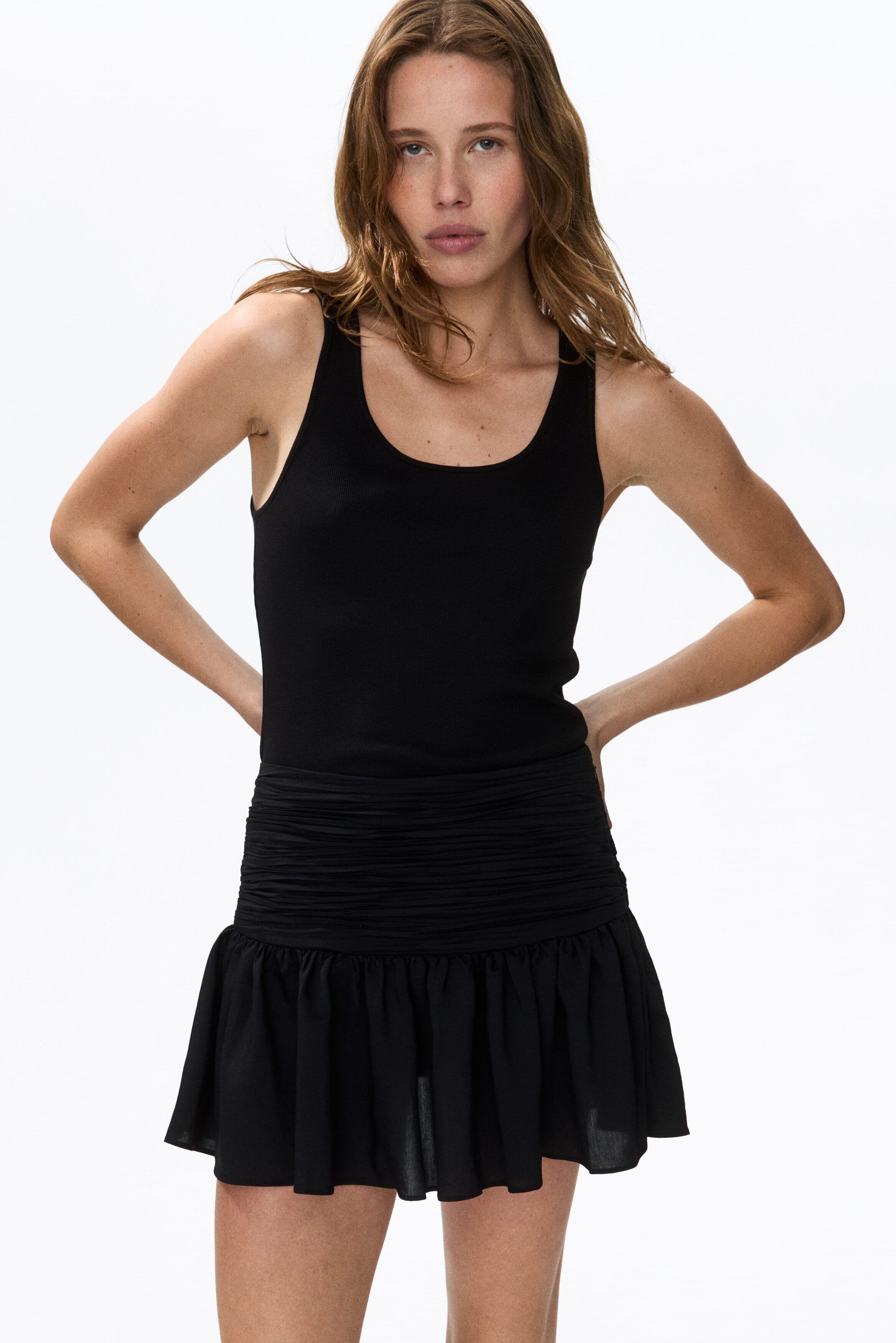H&M Ruched-Waist Mini Skirt - view 1
