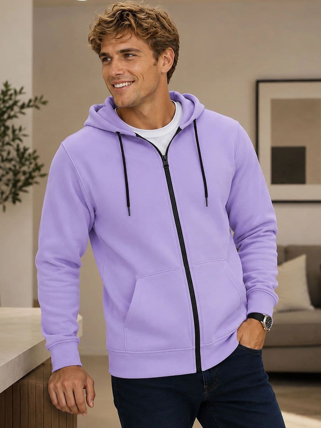 SZN Men Fleece Lightweight Puffer Jacket - view 1