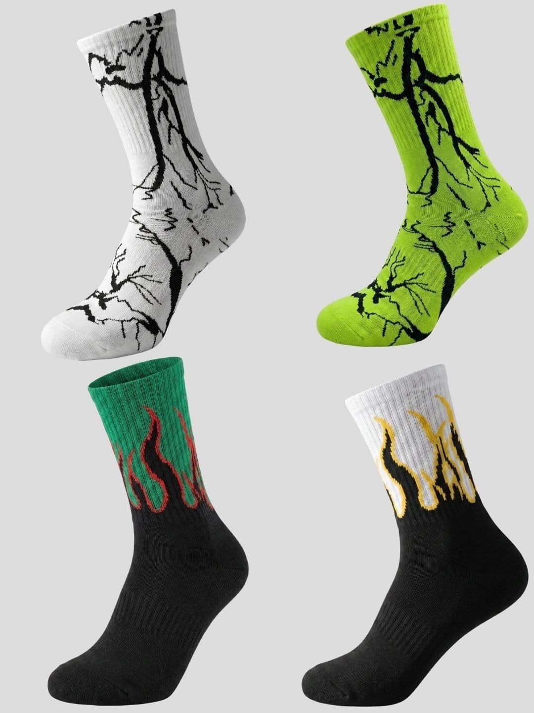 Moda Rapido Men Pack of 4 Cotton Blend Patterned Above Ankle Socks - view 1