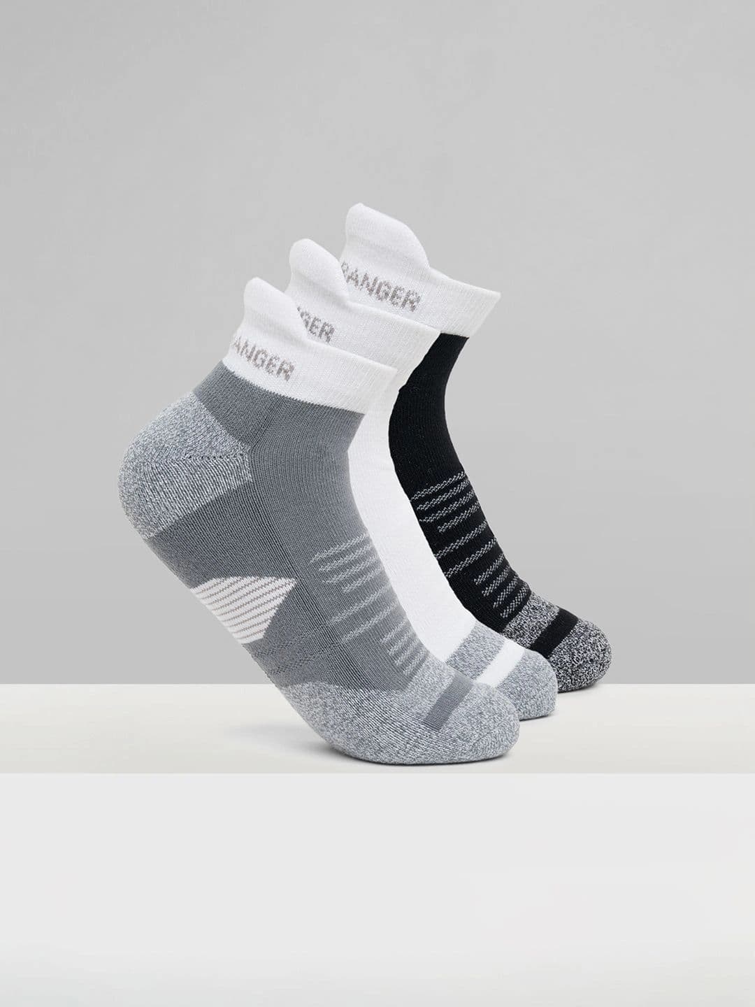 Urban Ranger by pantaloons Men Pack of 3 Cotton Blend Assorted Patterned Ankle Length Socks - view 1