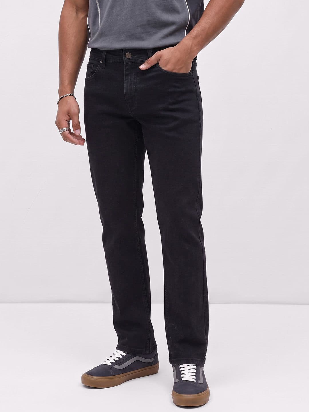 The Roadster Life Co. Men Slim Fit Light Fade Stretchable Jeans - view 1