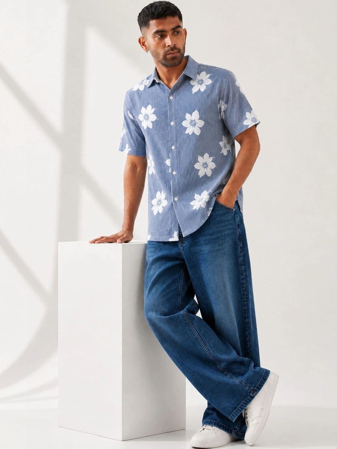 THE OLD MONKEY CO Men Floral Printed Casual Shirt - view 1