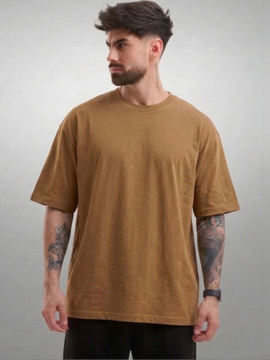 TeeVybe Men Drop-Shoulder Sleeves T-shirt - view 1