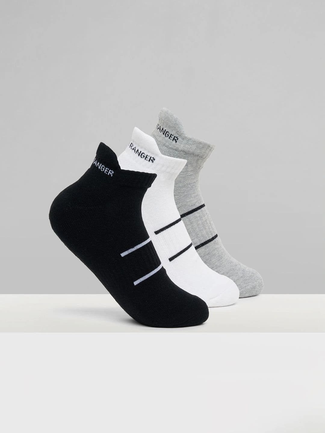Urban Ranger by pantaloons Men Pack of 3 Cotton Blend Assorted Patterned Ankle Length Socks - view 1