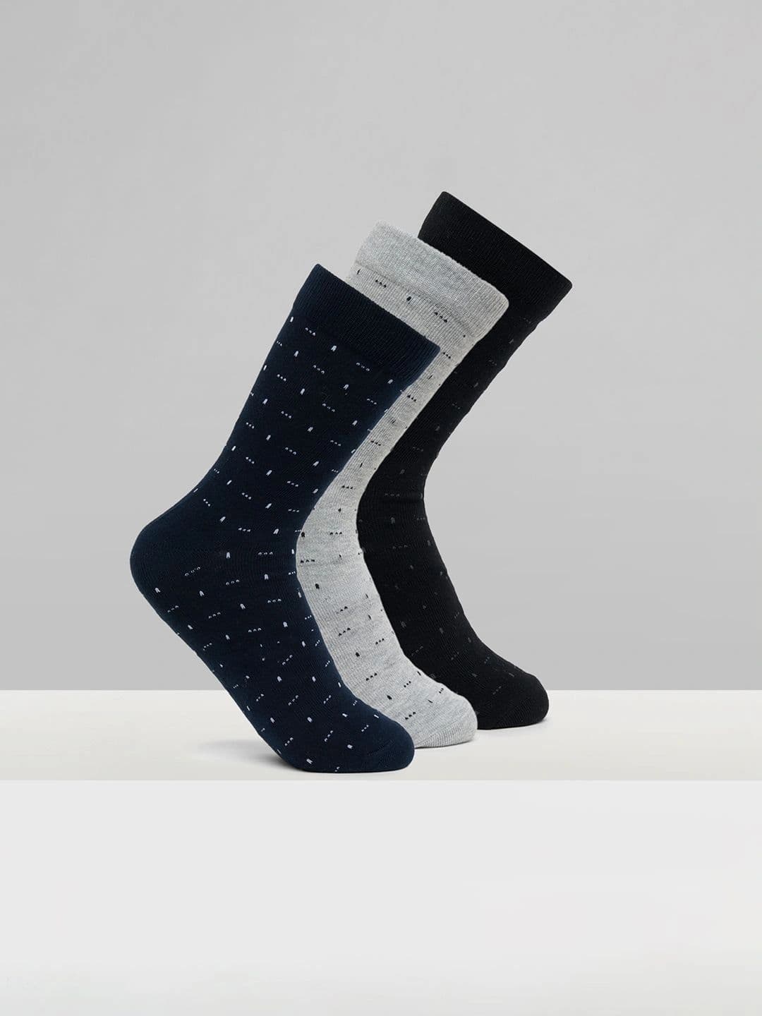 Urban Ranger by pantaloons Men Pack of 3 Cotton Blend Assorted Patterned Calf Length Socks - view 1
