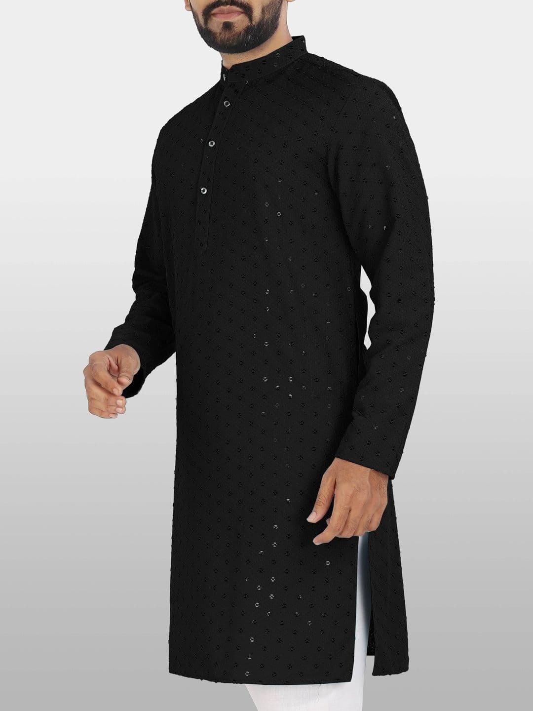 Moda Rapido Men Embroidered Chikankari Handloom Kurta - view 1