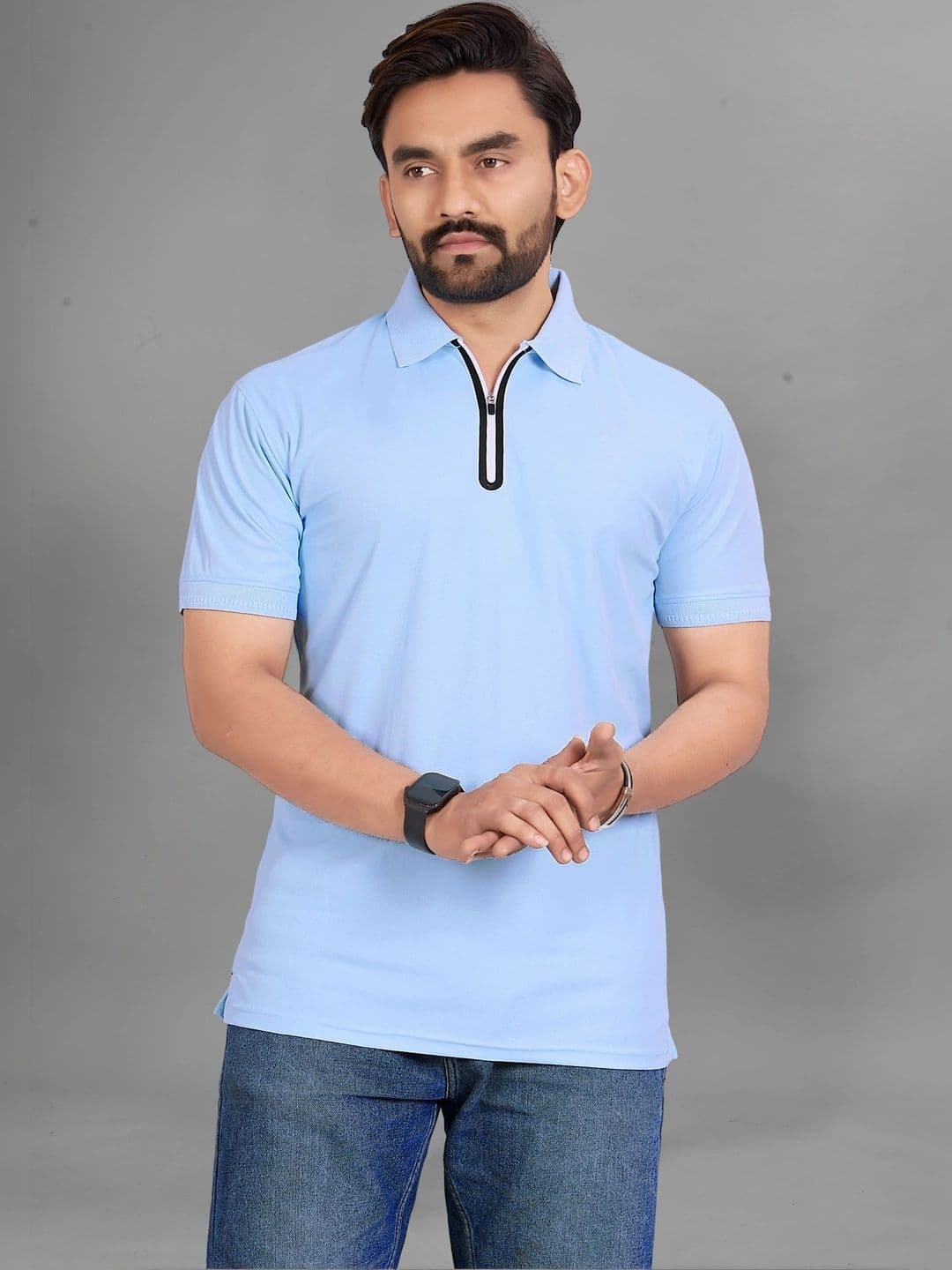 BAGHADBILLO Men Polo Collar T-shirt - view 1