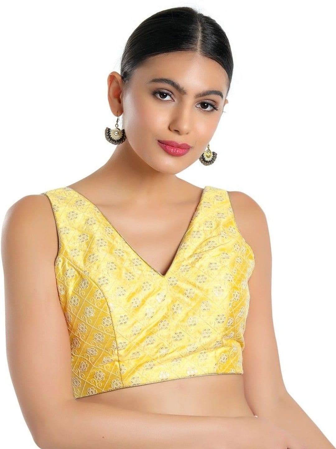 VAMAS - THE DESIGNER BLOUSES Silk Embroidered Zari Saree Blouse - view 1