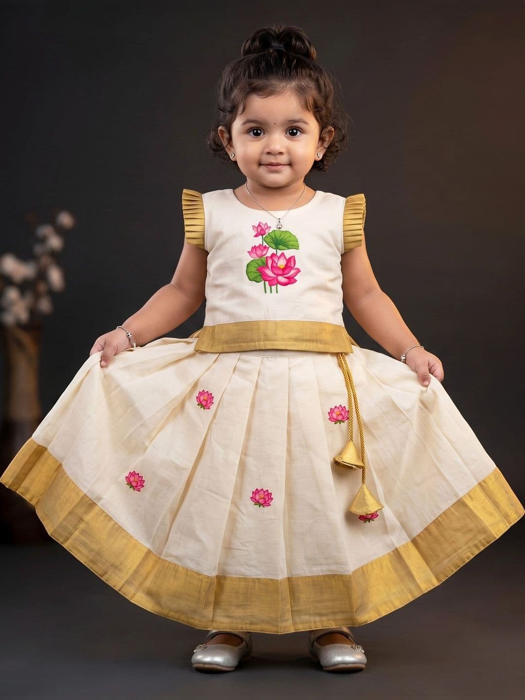 STANWELLS KIDS Girls Embroidered Thread Work Ready to Wear Lehenga & - view 1