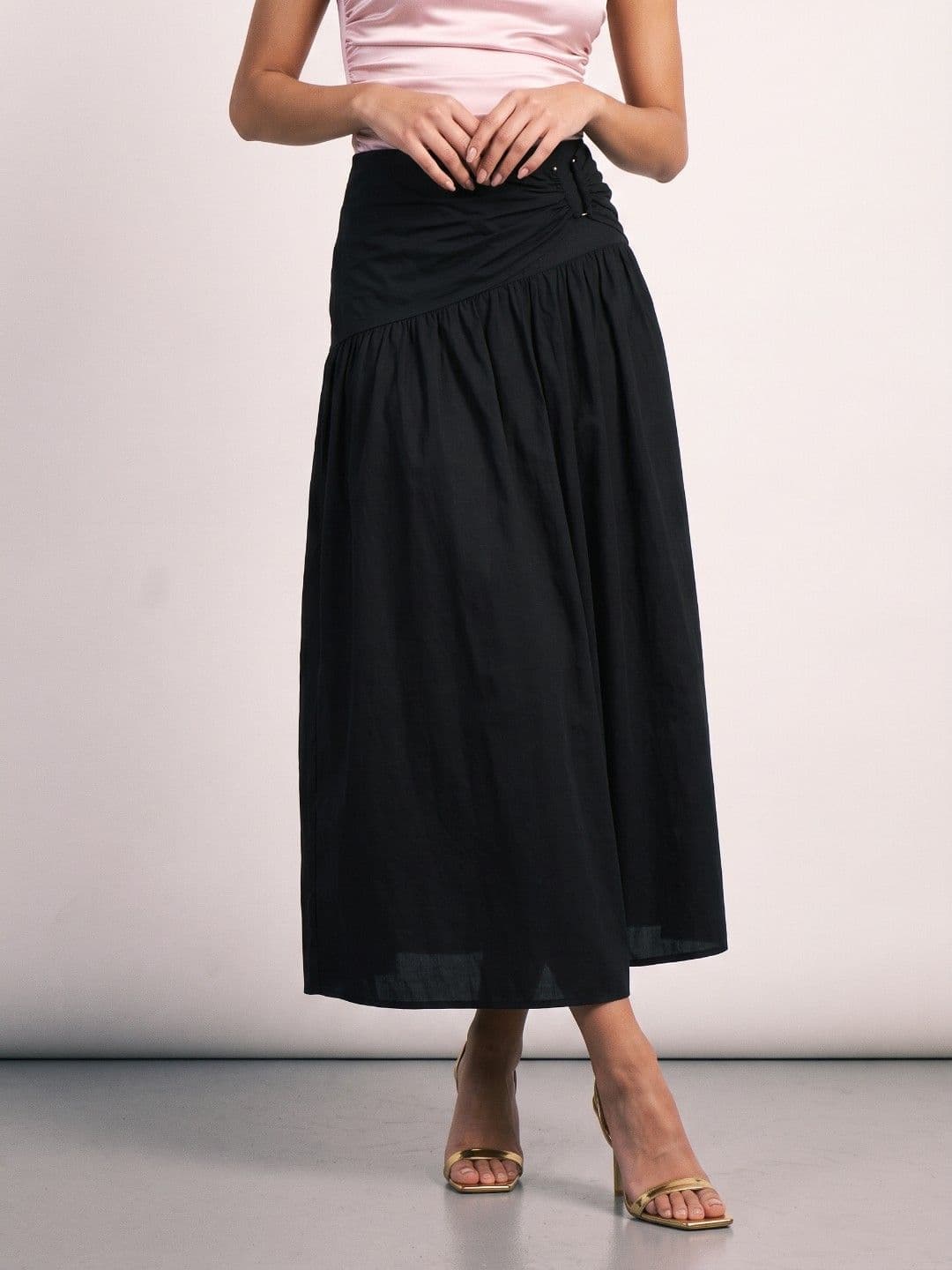 Phosphorus Women Pure Cotton Midi A-Line Skirt - view 1