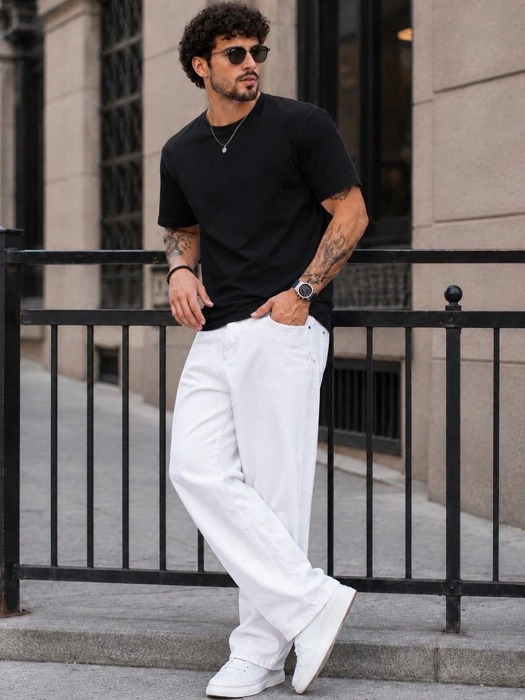 MARK VIEW Men Classic Straight Fit Mid-Rise Stretchable Jeans - view 1