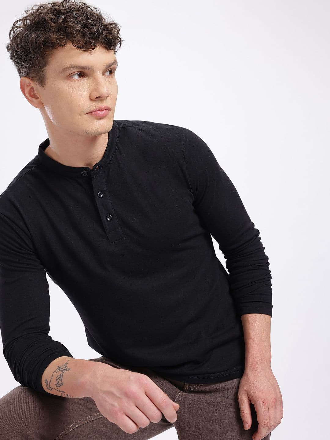 glitchez Henley Neck Regular Fit T-shirt - view 1