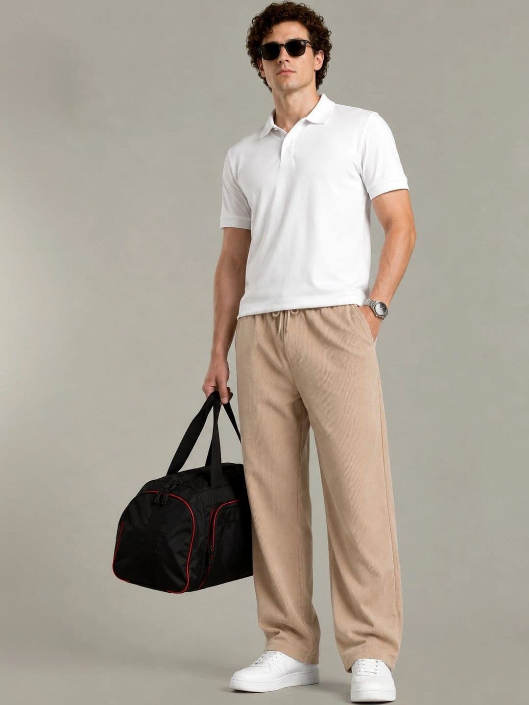 SZN Men Regular Fit Textured Training Track Pants - view 1