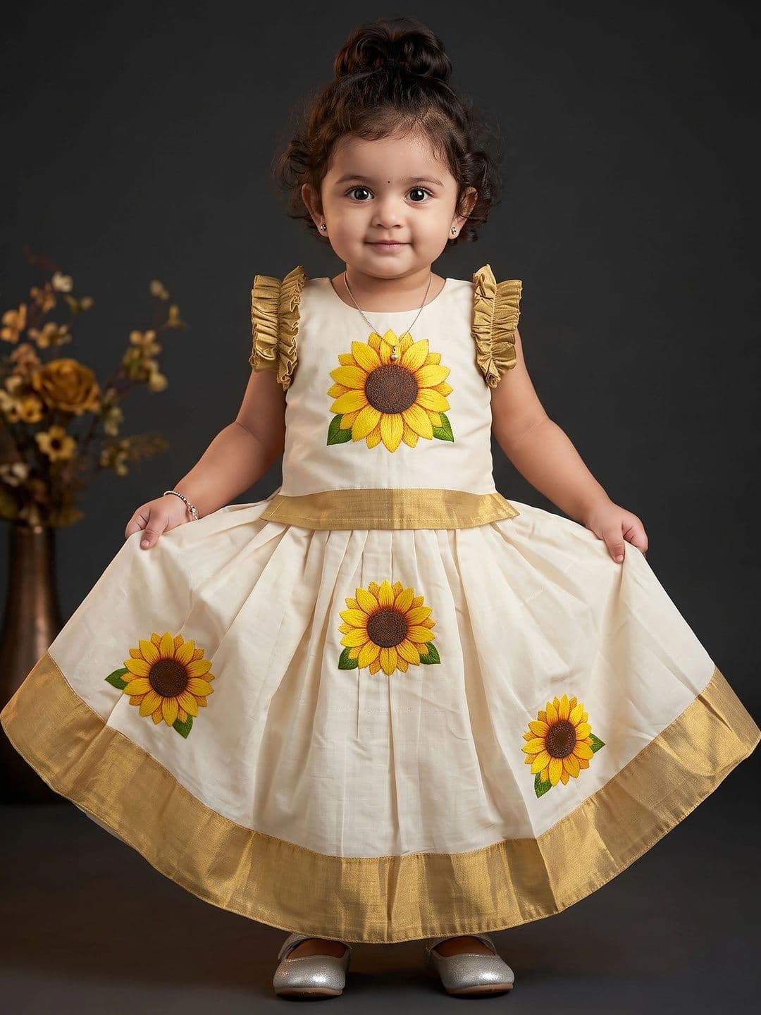 STANWELLS KIDS Girls Embroidered Thread Work Ready to Wear Lehenga & - view 1