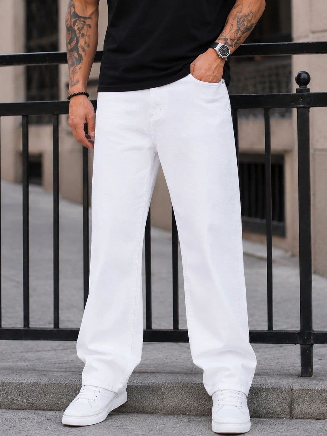 GARTEEN Men Classic Straight Fit Mid-Rise Stretchable Jeans - view 1