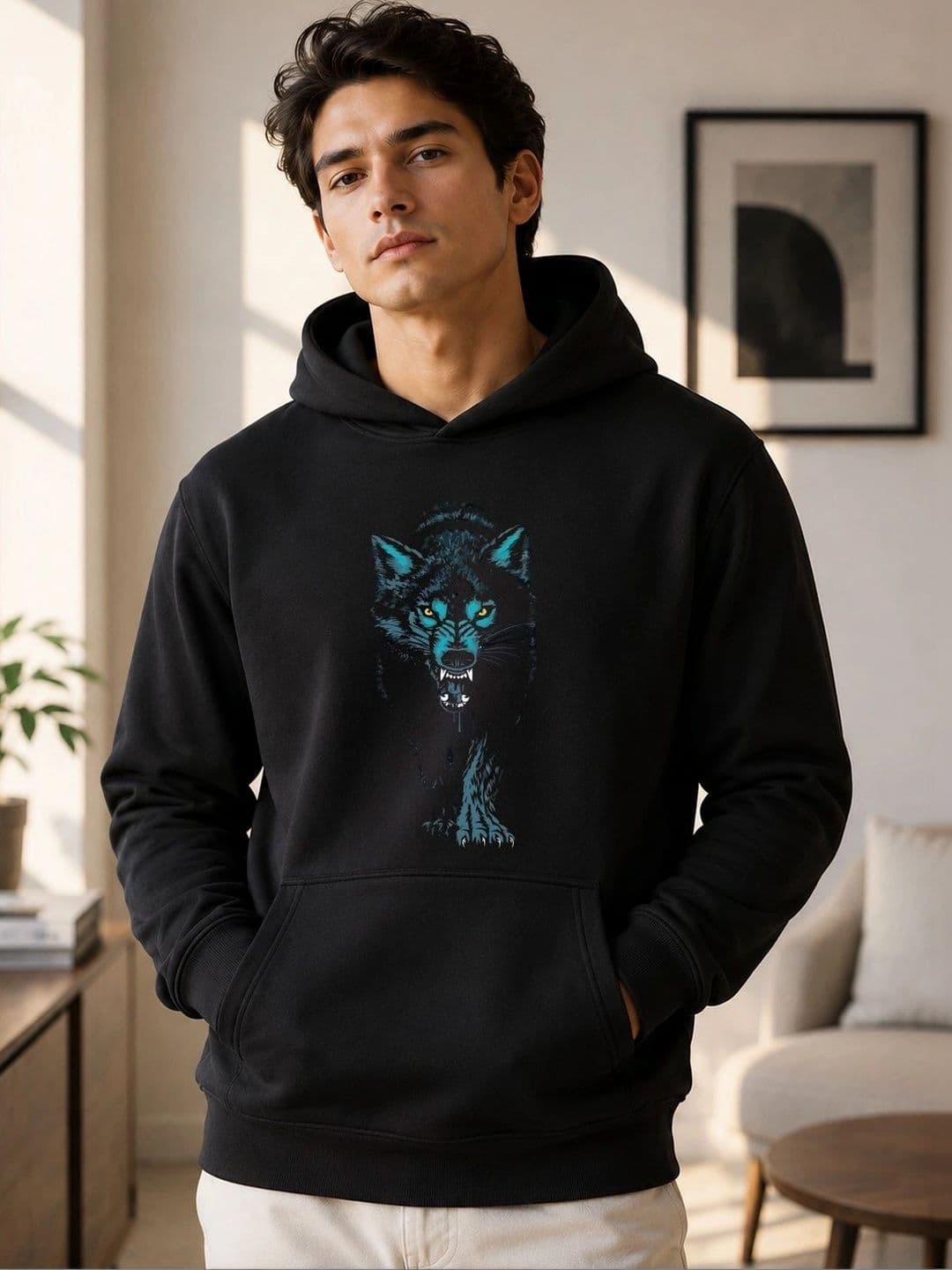 TRENDIFYTEEZ Men Printed Hooded Sweatshirt - view 1