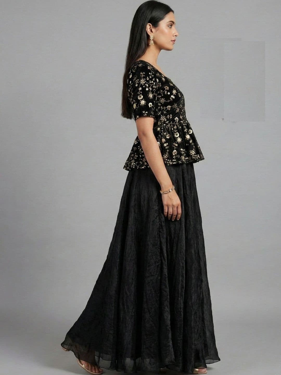 Previah Embellished Sequinned Ready to Wear Lehenga & - view 1