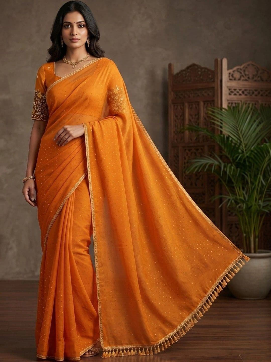 Moda Rapido Embroidered Silk Cotton Banarasi Saree - view 1