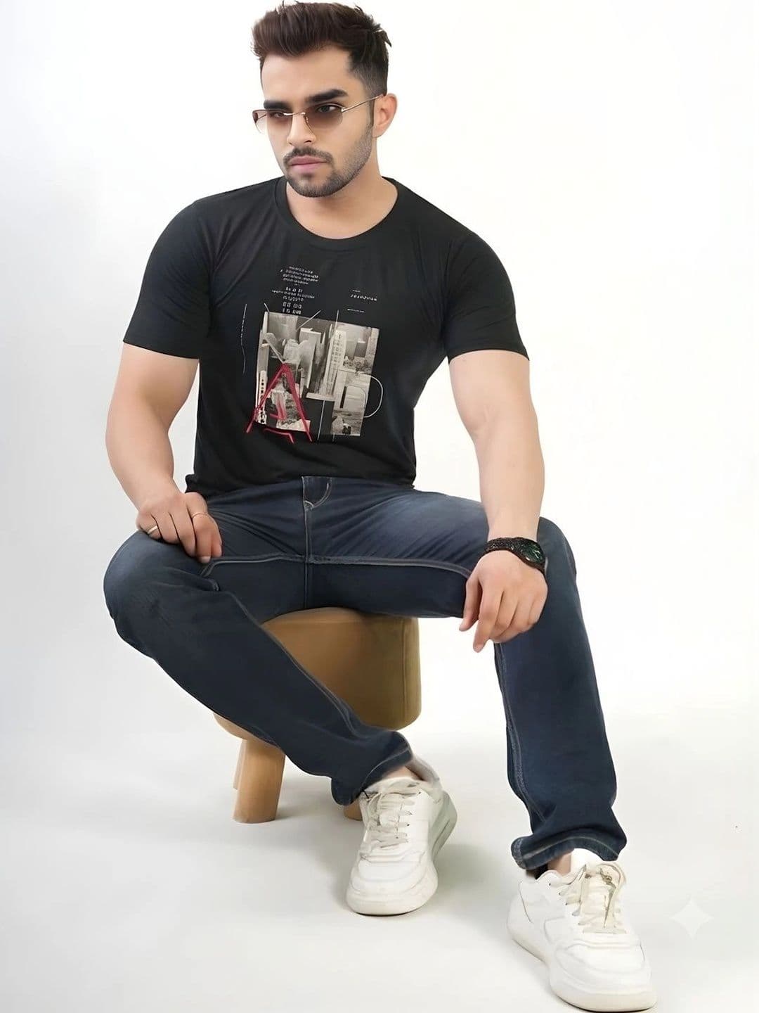 FLORA SHINE Men Printed Bio Finish T-shirt - view 1