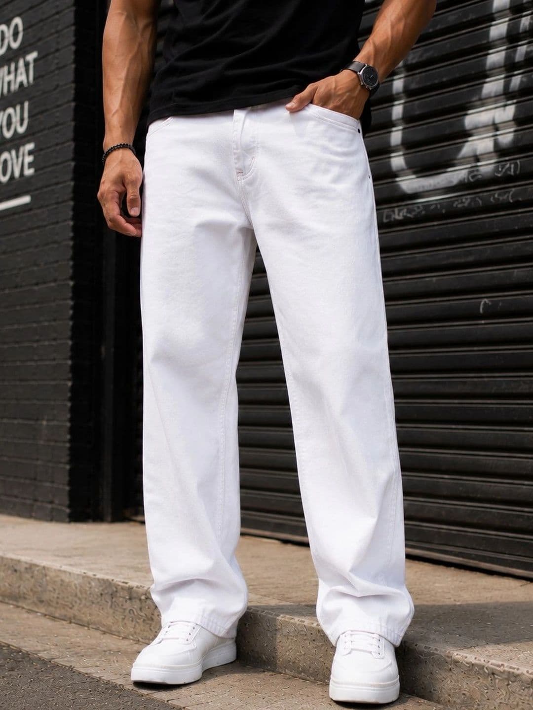 MARK VIEW Men Classic Straight Fit Mid-Rise Stretchable Jeans - view 1