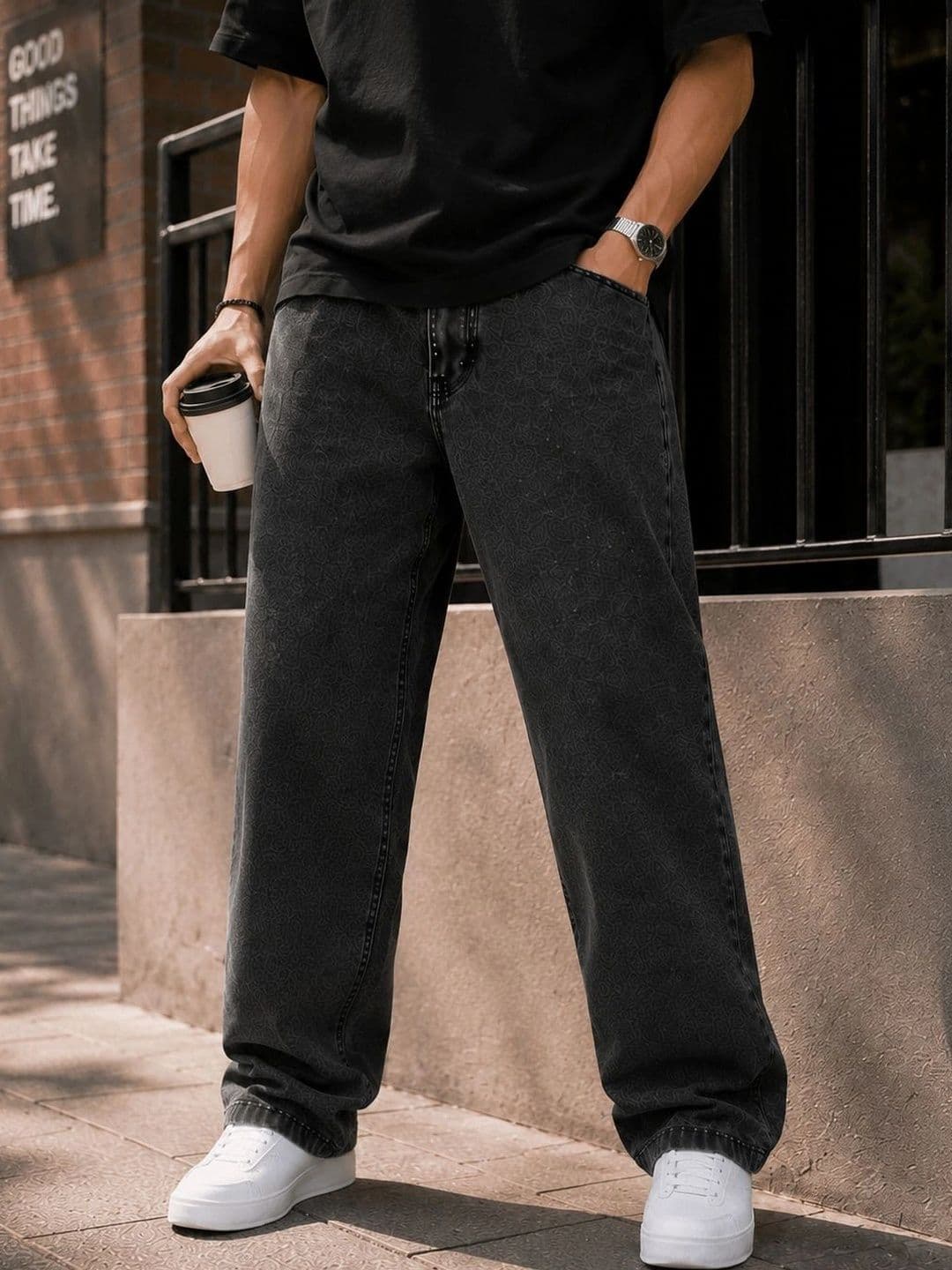 DENIM LIFE Men Classic Straight Fit Mid-Rise Stretchable Jeans - view 1