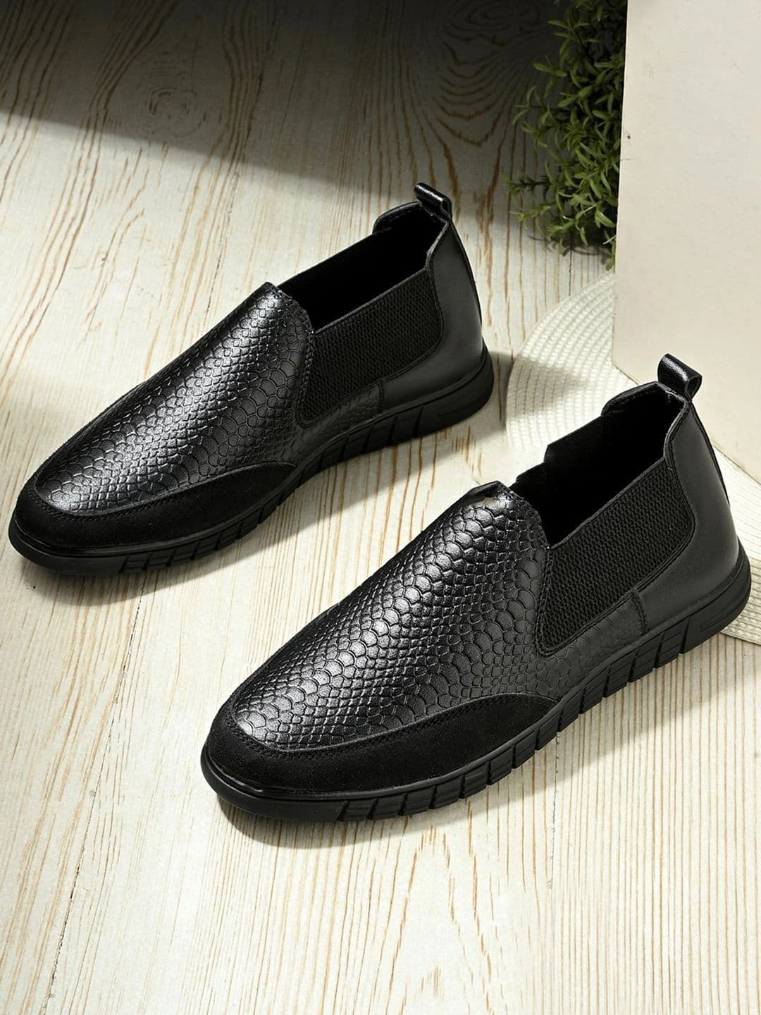 HERE&NOW Men Textured PU Loafers - view 1