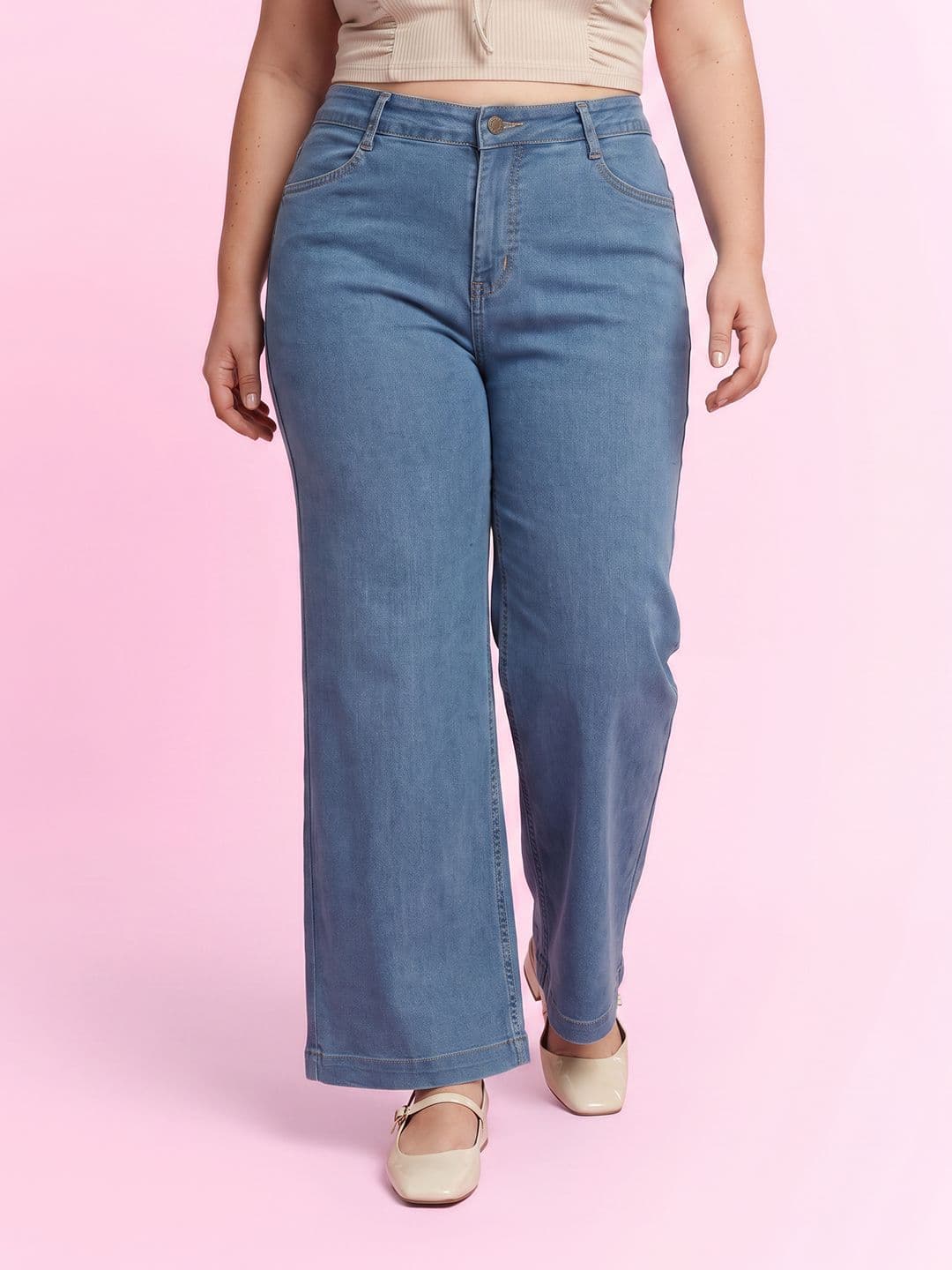 DressBerry Curve Women Plus Size Wide Leg Jeans - view 1
