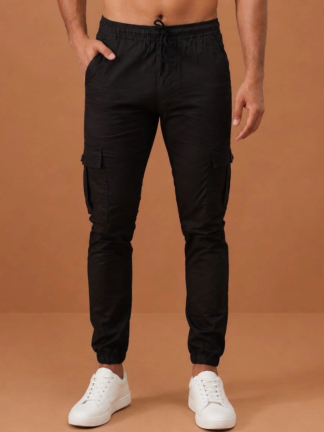 Roadster Men Smart Tapered Fit Easy Wash Cargos Trousers - view 1