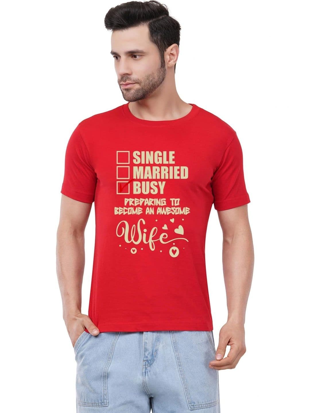 Aseria Men Printed Round Neck Short Sleeves Cotton T-shirt - view 1