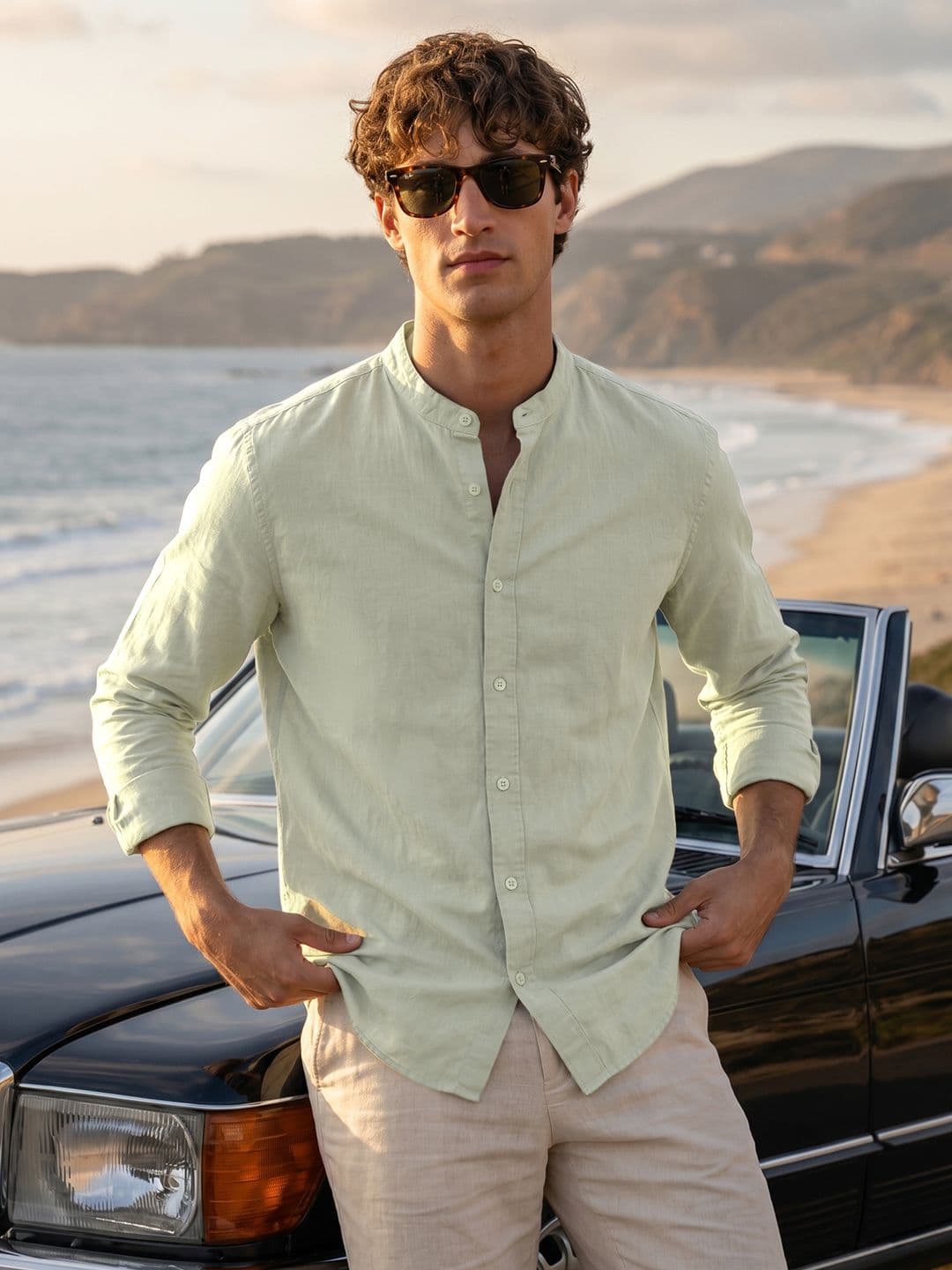 The Indian Garage Co Pure Cotton Solid Casual Shirt - view 1