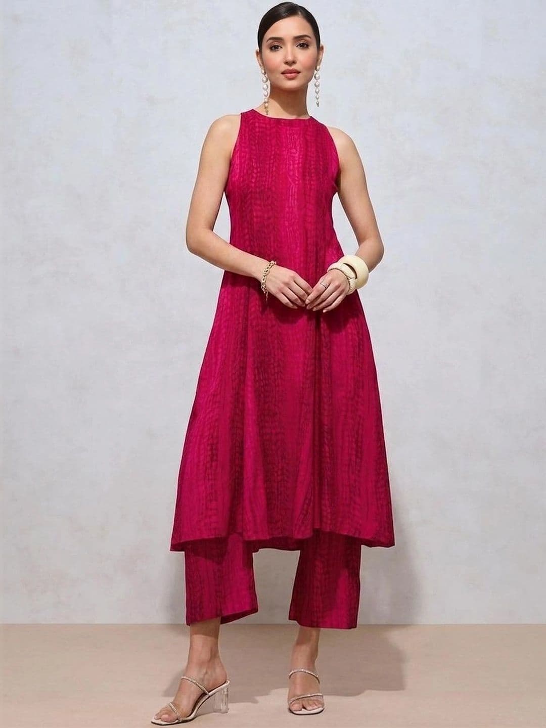KALINI Women Printed Regular Kurta with Trousers - view 1