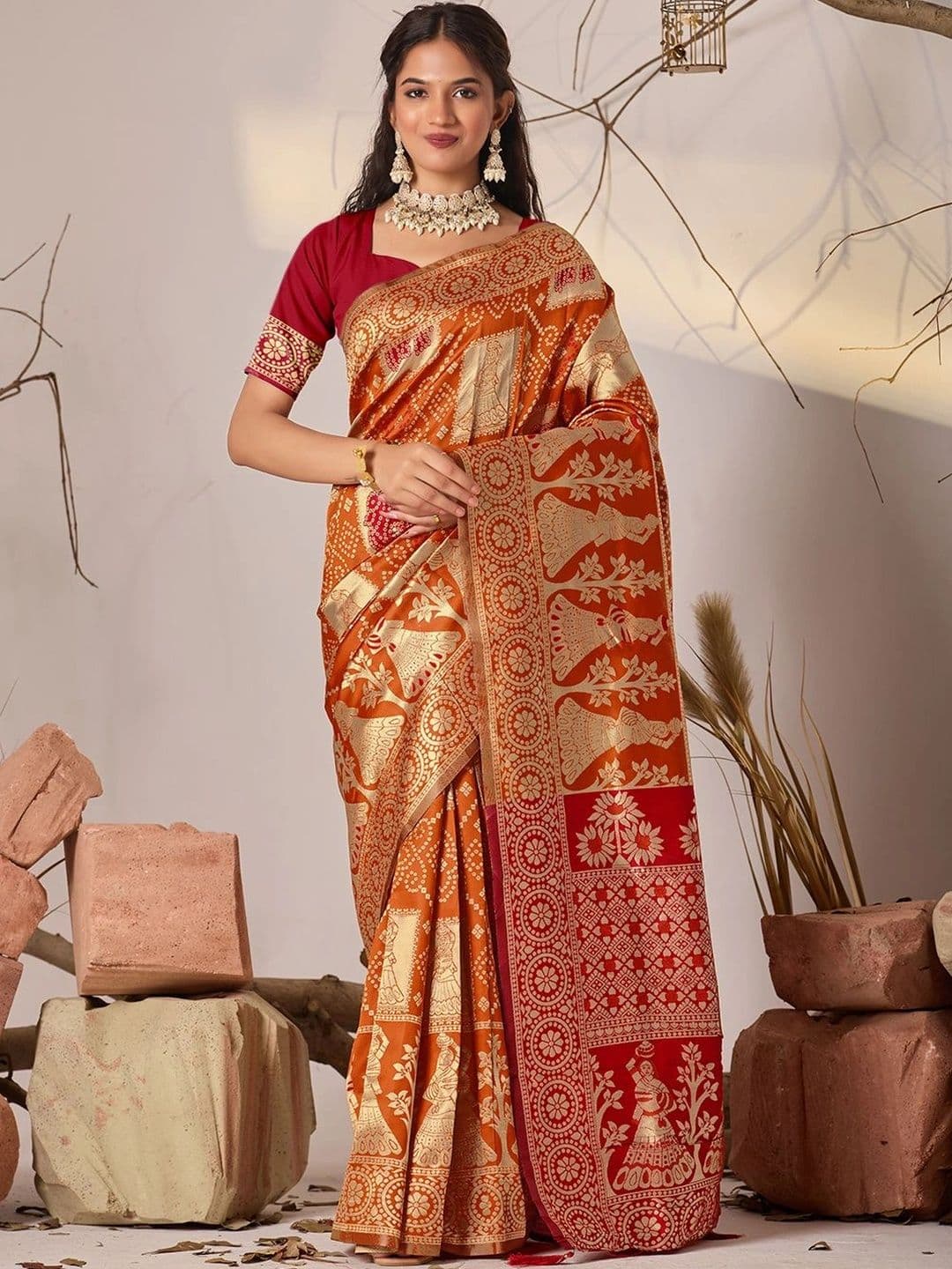 C P VASTRALAY Paisley Zari Art Silk Banarasi Saree - view 1