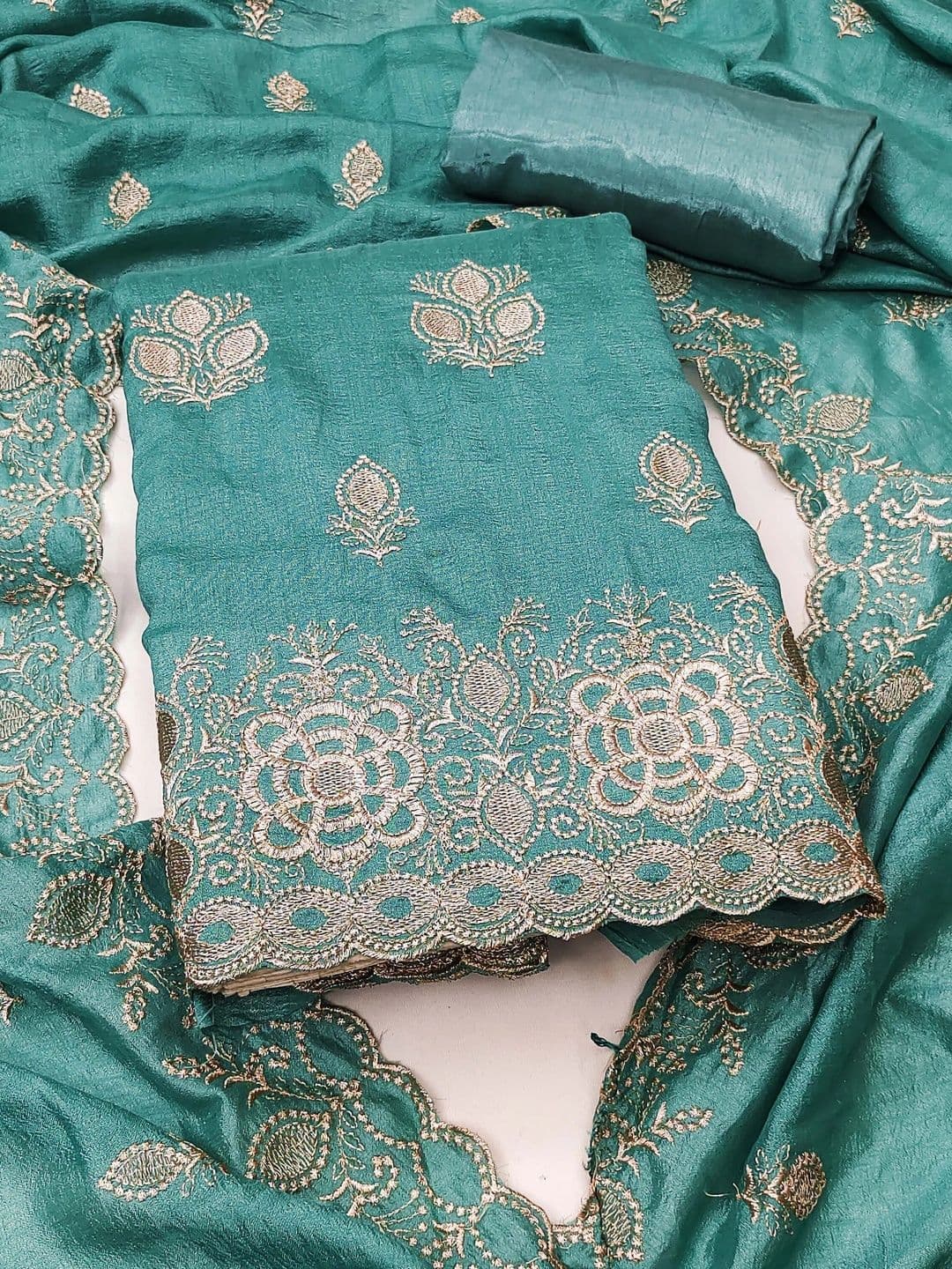 MANVAA Embroidered Unstitched Dress Material - view 1