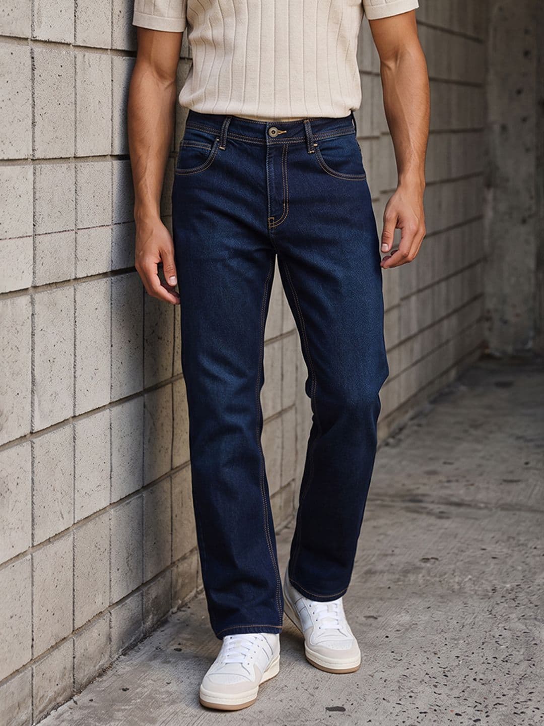 The Roadster Life Co. Men Relaxed Fit Light Fade Stretchable Jeans - view 1