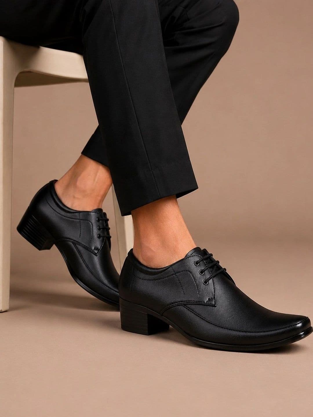 Bxxy Men Lace-Ups High-Top Square-Toe Formal Derbys - view 1