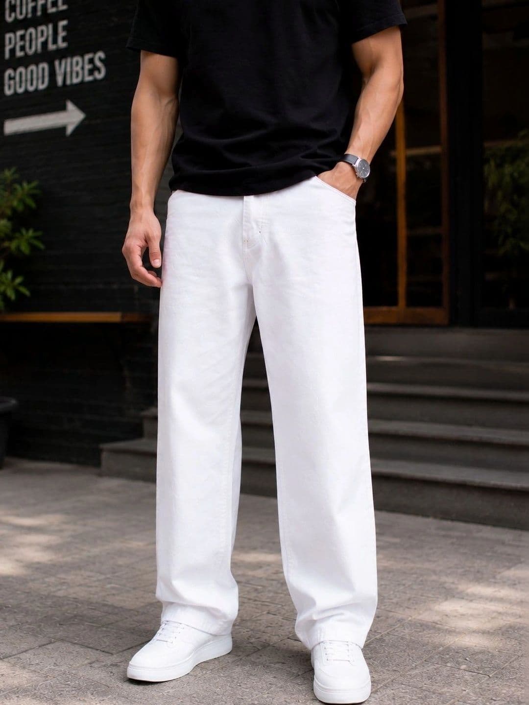 MARK VIEW Men Classic Straight Fit Mid-Rise Stretchable Jeans - view 1