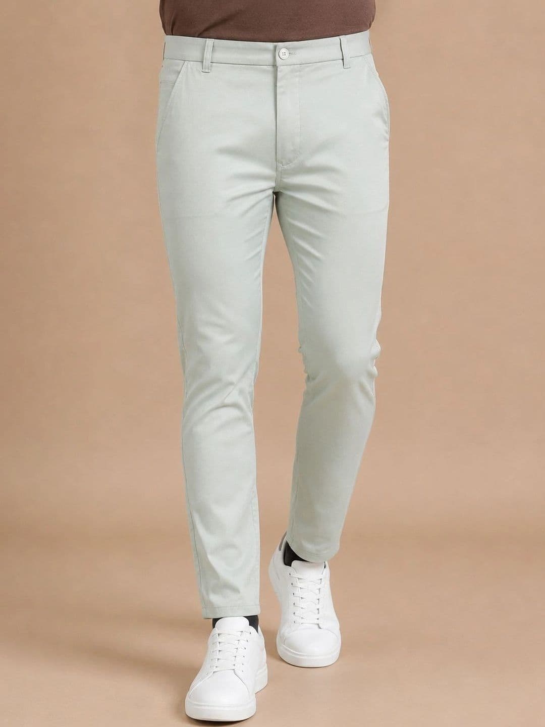Roadster Men Relaxed Tapered Fit Easy Wash Chinos Trousers - view 1
