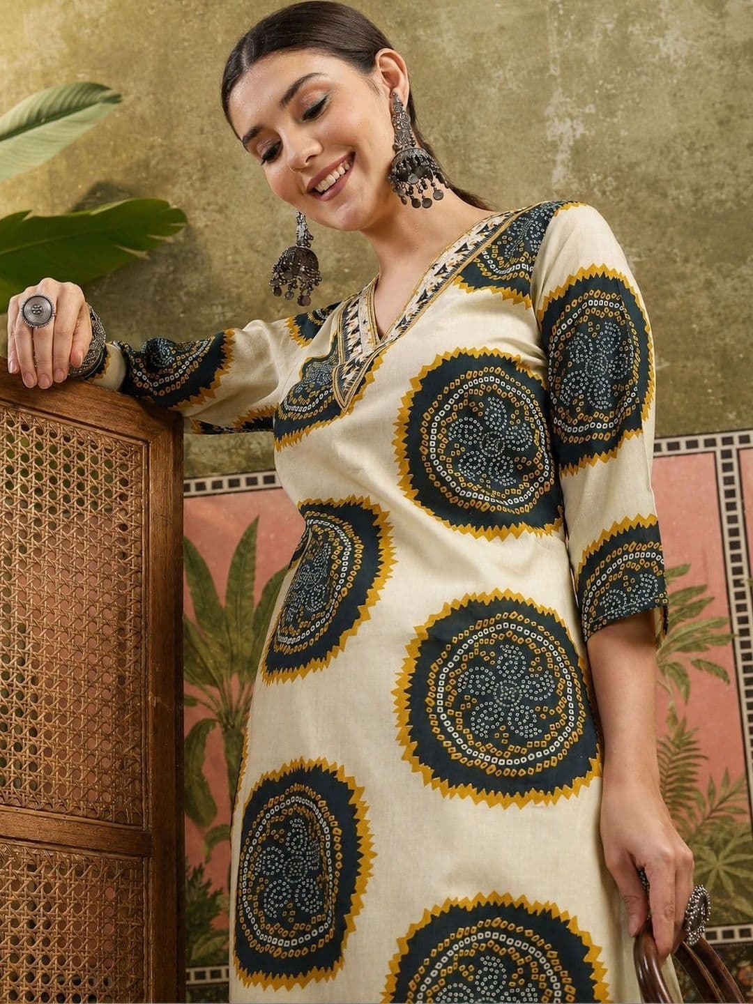 Sangria Women Ethnic Motifs Printed Indie Prints Kurta - view 1
