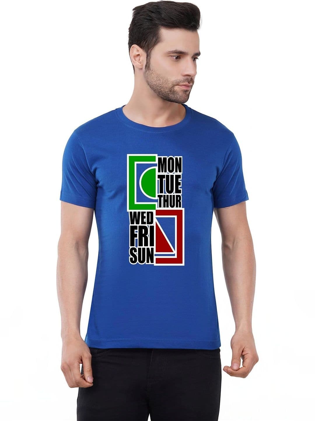 Aseria Men Typography Printed Round Neck Regular Fit Cotton T-shirt - view 1