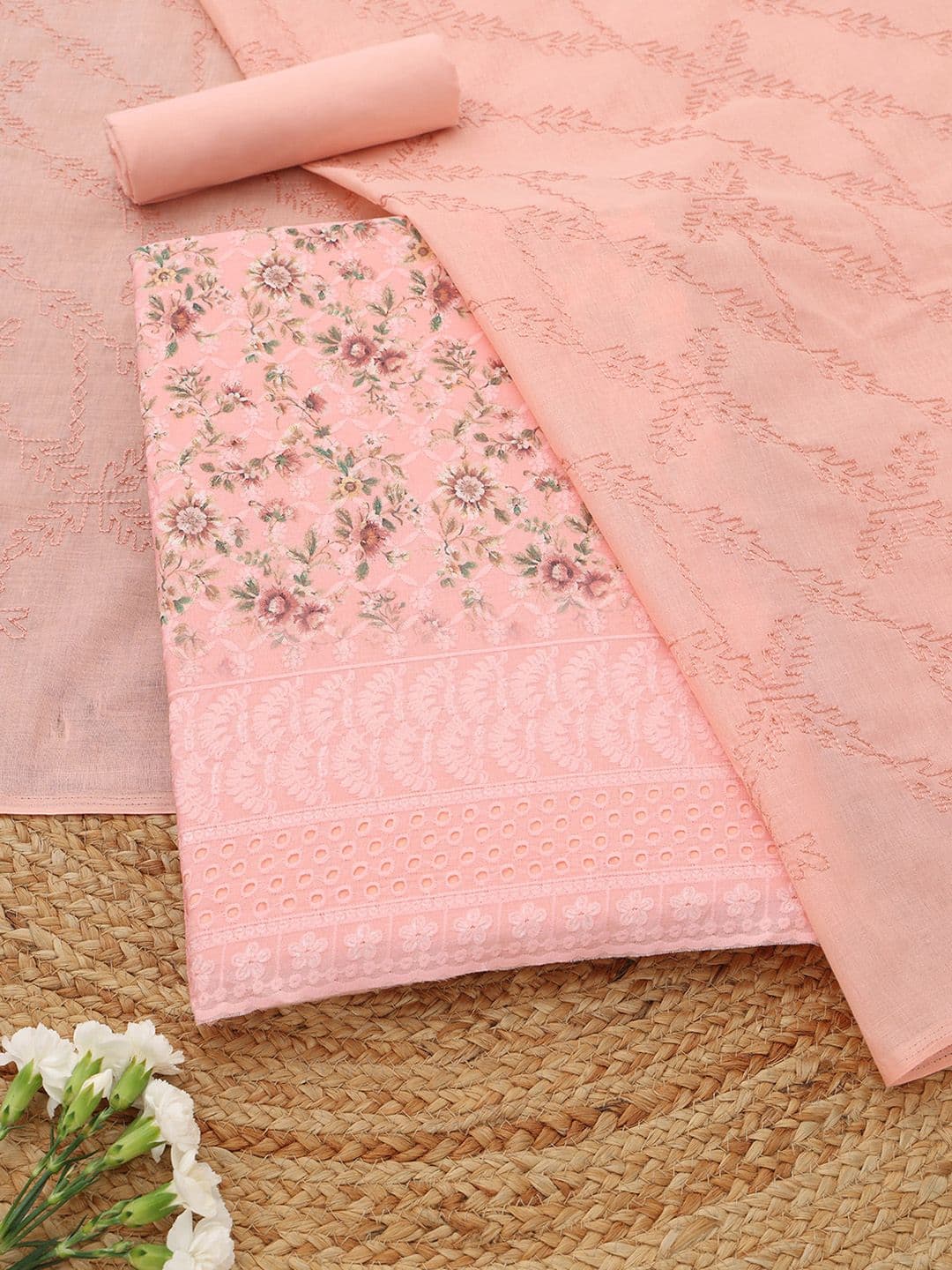 Soch Printed Unstitched Dress Material - view 1