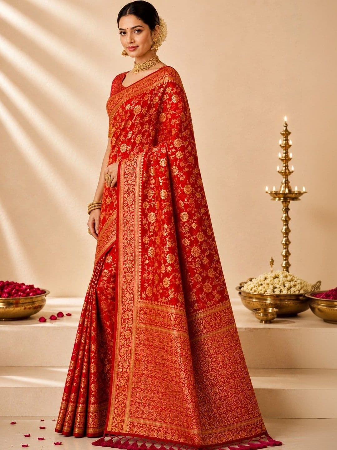 HERE&NOW Woven Design Zari Designer Saree - view 1