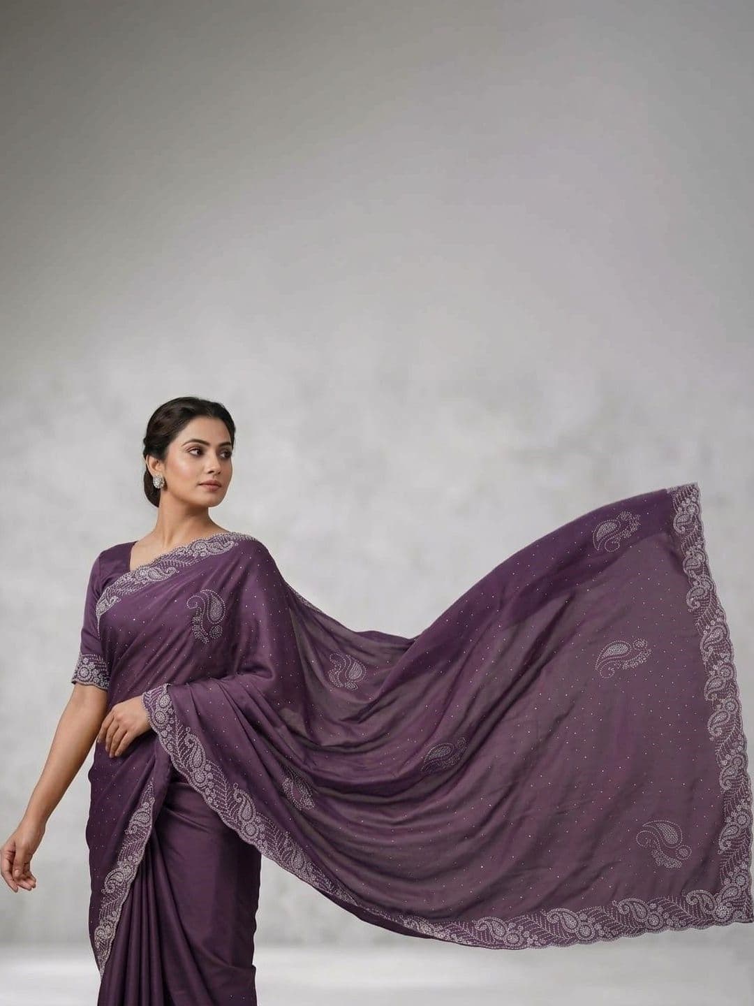 RANGVYRA LIFESTYLE Embellished Pure Georgette Saree - view 1